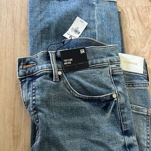 Brand new express flare jeans size 6